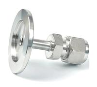 Vacuum KF/NW50 To 3/4" OD Tube Compression Union SUS316L Stainless Steel Pipe Fitting Coupler