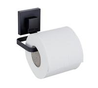 Vacuum-Loc® Portarotolo di carta igienica Quadro, supporto da parete in acciaio per riporre rotoli di carta igienica, fissaggio senza forare, nero