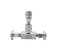 Vacuum Needle Valves, Micro Metering Flow Regulating Valve Controller For Water Gas Oil SS304 silver(KF25)