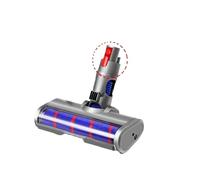 vacuum, Spazzola for pavimenti motorizzata, compatibile con aspirapolvere Dyson V6 V7 V8 V10 V11 V15, spazzola for pavimenti con rullo morbido.,for Hardwood Floor & Carpet and Rug(Light Grey)