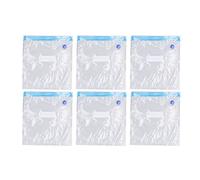 Vacuum Storage Bags 6 Pack | Space Saving Compression Bags for Clothes/Food/Home Organization | Reusable & Transparent PE + PA Material | 12x16 Inch (A:22 * 21cm)