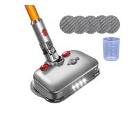 vacuum, Testa for mocio elettrico con fari a LED, compatibile con aspirapolvere Dyson V7, V8, V10, V11, V15, serbatoio dell'acqua, 5 panni riutilizzabili.,for Hardwood Floor & Carpet and Rug