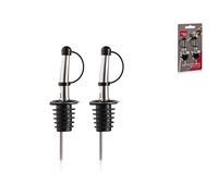 Vacuvin Set 2 tappi versatori in acciaio e silicone con tappo.