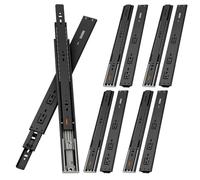 VADANIA Push-to-open Guide per Cassetti F45, 600mm con Cuscinetti a Sfera, spingere per aprire, Estensione completa, Montaggio Laterale, carico pesante fino a 45 kg, 5 paio