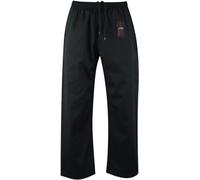 Vader - Pantaloni da karate unisex, per bambini, adulti, per allenamento di arti marziali, competizioni e tornei, in tessuto di cotone Gi Polly, per kickboxing, Aikido, Kung Fu, Nero , 0/130cm