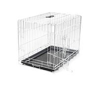 VADIGRAN Gabbia Metallica Pieghevole, Classica, Argento, 76 x 48 x 55 cm, per Cane, Taglia L