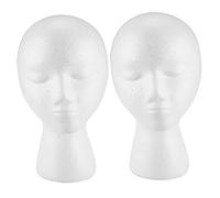 Vadillo 2 supporti in schiuma per parrucche, cappelli, cappelli, parrucche, colore