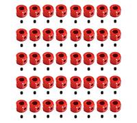 Vadillo 40 Pezzi Serie 5mm a 12mm Adattatore Esagonale Ruota Combinatore Metallo per D12 C14 C24 B14 B16 MN D90 D91 Parti di Aggiornamento Auto RC, Rosso
