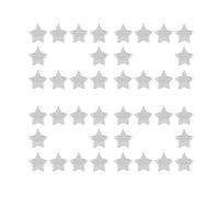 Vadillo Set di 40 palline riempibili fai da te, in plastica trasparente, 80 mm, per ornamenti e feste (a forma di stella)