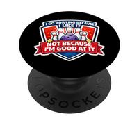 Vado a bowling perché non mi piace perché sono bravo a farlo PopSockets PopGrip Adesivo