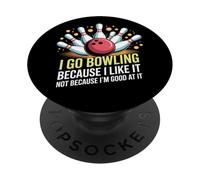 Vado a bowling perché non mi piace perché sono bravo PopSockets PopGrip Adesivo