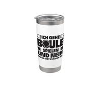 Vado a giocare Boule No No No APP Petanque Bouleball Bicchiere termico in acciaio inox doppia parete