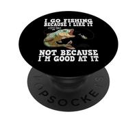 Vado a pescare perché mi piace, pesca divertente PopSockets PopGrip Adesivo