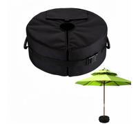 VADO VLTRA Sacco di sabbia per ombrellone, nero, in poliestere 900D, resistente, con base di supporto, rotondo, 46 cm, per base multipla