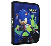 Vadobag Astuccio SONIC THE HEDGEHOG Prime con 2 Scompartimenti interni con set di cancelleria matite pennarelli - per la scuola