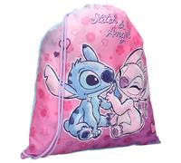 Vadobag Disney Lilo e Stitch - Borsa da Palestra Sacca Zaino Gym bag - Stitch e Angel - Dimensioni 44x36cm - Multicolore