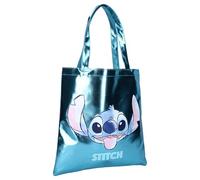 Vadobag Disney Lilo e Stitch Metallic Moves - Borsa Shopper Shopping bag - Dimensioni 37x36x2cm - Colore Turchese metallico