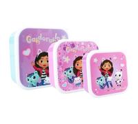 Vadobag Gabby's Dollhouse Fresh Bites - Contenitore per snack, 3 pezzi, 6 x 12 x 12 cm