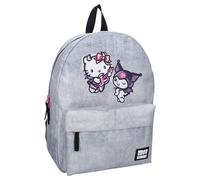 Vadobag HELLO KITTY e KUROMI - Zaino Zainetto per bambini | Scuola | Asilo - Colore Grigio - Dimensioni 39x29x12cm - Codice 335-01109