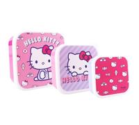 Vadobag Hello Kitty Fresh Bites - Contenitore per snack, 3 pezzi, 6 x 12 x 12 cm