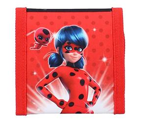 Vadobag Portafoglio unisex per bambini Love and Courage, 10 cm, Miraculous accessorio da viaggio, rosso, Colore: rosso, 10 cm