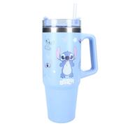 Vadobag STITCH Bottled Bliss - Bottiglia Tazza con manico, coperchio e cannuccia 900ml in acciaio per Bevande - Lilo e Stitch - colore Blu