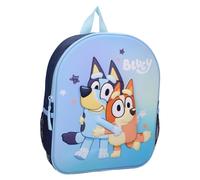 Vadobag Zaino BLUEY 3D cagnolina Smooch Kiss - Zainetto per bambini | Scuola | Asilo - Colore Azzurro - dimensioni 32x26x11cm