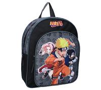 Vadobag Zaino NARUTO TRIO Sasuke Sakura - Zainetto per bambini | Scuola | Asilo - Colore Nero - dimensioni 30x25x11cm