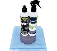 VAE-KIT LUCIDATURA MANUALE AUTO-VaeRevolution Titanium 225 gr,VaeFinish 200ml, con tampone liscio per lucidatura e panni multifibre