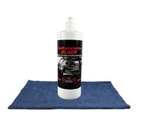VAE Revolution Black Pasta di Finitura Auto Extra Brillante 500 gr con Panno in Microfibra, Specifica per Colori Scuri, Finitura Professionale Senza Ologrammi, Uso Manuale o con Lucidatrice