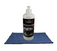 VAE Revolution Titanium Pasta Correttiva e Lucidante per Carrozzeria 500 gr con Panno in Microfibra, Formula Professionale con Silicio e Oli Vegetali, Taglio e Lucidatura in un Solo Passaggio
