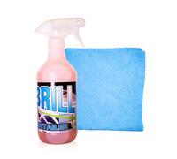 VAEBRILL Quick Detailer Pulitore Universale Auto 500 ml con Panno in Microfibra, Lava Senza Acqua, Detergente Antistatico Profumato per Cruscotti, Vetri, Plastiche e Monitor, Formula Professionale