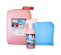 VAEBRILL Quick Detailer, Pulitore Universale Auto Tanica 5 L + Flacone 500 ml e 2 Panni in Microfibra, Lava Senza Acqua, Detergente Antistatico per Cruscotti, Vetri, Plastiche, Formula Professionale