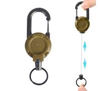 VAEIORP 1 pcs Portachiavi retrattile badge retrattile con clip a moschettone e cavo d'acciaio per applicazioni in ufficio in azienda e in fiera