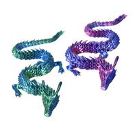 VAEIORP 2 Pcs Drago Stampato in 3D con Giunti Eternamente Mobili, Figure Realistiche di Draghi Misteriosi, Decorazione Magica Sfumata (30 cm) (Drago con Sfumature Magiche)