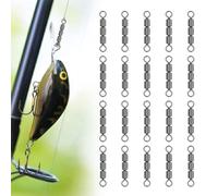 VAEIORP 20 pezzi Tripla Girella, Accessori Pesca con Cuscinetti a Sfera, Set Girelle Anti-Torsione con Corpo in Rame e Design Anti-Corrosione, Ideale per Pesca in Acqua Dolce e Salata