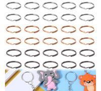 VAEIORP 30 pcs Connettore ad anello in metallo piccolo con doppio anello per gioielli collane bracciali orecchini decorazioni artigianali e opere d'arte fai da te