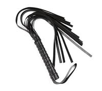 VAEIORP Frusta in Pelle con Frange, Frusta da Equitazione per Allenamento, Strumento per Addestramento Cavalli, Ideale per Sport Equestri all'Aperto e Allenamenti Quotidiani (Nero)