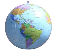 VAEIORP Globo Gonfiabile PVC da Mondo Terra, Pallone da Spiaggia per Giocare o Insegnare, Mappamondo in Inglese per Regalo Festa del Giorno dei Bambini
