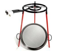 Vaello La Valenciana 6040 Ecoset con 1 bruciatore 400 mm, gambe quadrate 46 cm, acciaio, nero