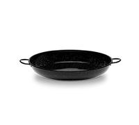 VAELLO La Valenciana in Acciaio smaltato, casseruola con Manico, 30 cm, Colore: Nero