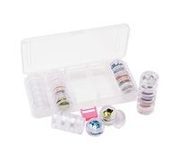 Vaessen 1009-032 - Scatola di Stoccaggio, dimensioni 18,5 x 8,5 x 3,2 cm, 25 vasetti impilabili di Ø 3 cm x 1,5 cm