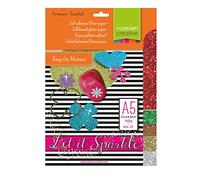 Vaessen Creative 2111-104 Carta Glitter A5, Cartone, Multicolore, 21x15x5 cm, 4 unità