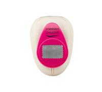 Vaessen Creative 21435-057 - Fustella Rettangolare a Forma di Conchiglia, 2,5 cm, Misura Media, 1 Pezzo, Fino a 160 G/M², per Carta e Scrapbooking, Colore: Bianco/Rosa