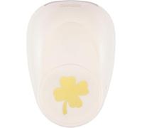 Vaessen Creative 21436-062 - Fustella a Forma di Quadrifoglio Portafortuna, 1,5 cm, 1 Pezzo, Fino a 160 G/M², per Carta e Scrapbooking, 2,5 cm, Colore: Bianco/Rosa