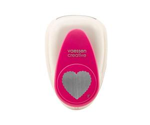 Vaessen Creative 21437-170 Perforatrice Cuore, Plastic, Bianco, 18 x 11 x 7.5 cm
