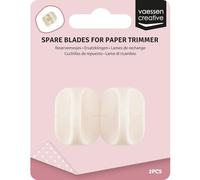 Vaessen Creative 2207 Lame di ricambio per Taglierino Lama Dritta, Plastica Bianca, 2 x 1 x 0.5 cm