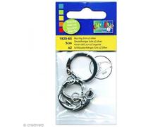 Vaessen Creative 5cm Portachiavi, 2 Pezzi, Argento