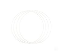Vaessen Creative Anelli Metallico per Lavori d’Artigianato, Bianco, 4 Pezzi, 25 cm x 3 mm, per Acchiappasogni, Anello Ghirlanda per Wall Hanging, Uncinetto, Decorazioni per Matrimoni e Molto Altro