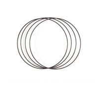 Vaessen Creative Anelli Metallico per Lavori d’Artigianato, Nero, 4 Pezzi, 25 cm x 3 mm, per Acchiappasogni, Anello Ghirlanda per Wall Hanging, Uncinetto, Decorazioni per Matrimoni e Molto Altro